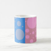 Mug Blanc Classique 325 ml  Points Rose Bleu Blanc (Centre)