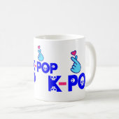 Mug blanc classique fabuleux de KPop d'amour de ♥I (Devant droit)