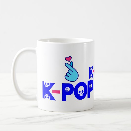 Mug blanc classique fabuleux de KPop d'amour de ♥I (Gauche)