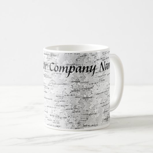 Mug Blanc, comme dans l'écorce de Birch (Devant droit)