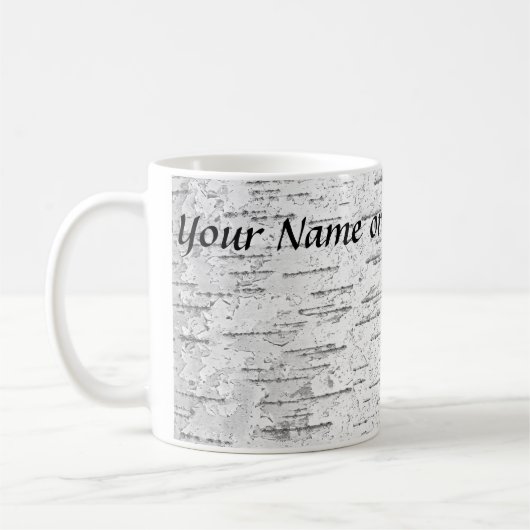 Mug Blanc, comme dans l'écorce de Birch (Gauche)