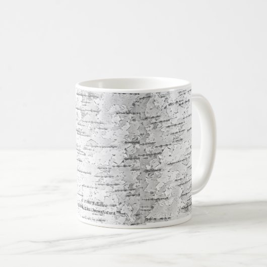 Mug Blanc, comme dans l'écorce de Birch (Devant droit)