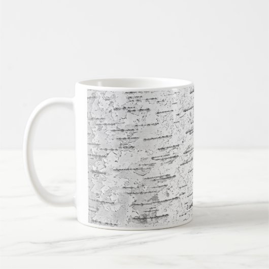 Mug Blanc, comme dans l'écorce de Birch (Gauche)