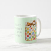 MUG BLANC COUVERTURE DOUILLETTE + Vert (Devant droit)