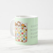 MUG BLANC COUVERTURE DOUILLETTE + Vert (Devant gauche)