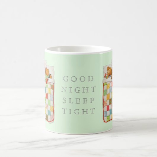 MUG BLANC COUVERTURE DOUILLETTE + Vert (Centre)
