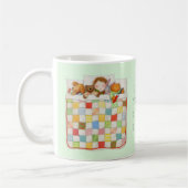 MUG BLANC COUVERTURE DOUILLETTE + Vert (Gauche)