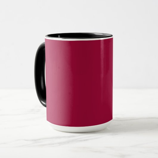 Mug Blanc Créez votre propre - Rouge cerisier (Devant gauche)