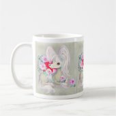 Mug Blanc crêté chinois mignon de chiot (Gauche)