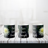 Mug Blanc Dahlia Fleur Motivation Vie Amour Rire