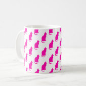 Mug Blanc de texture de chats de motif de chat de (Devant gauche)