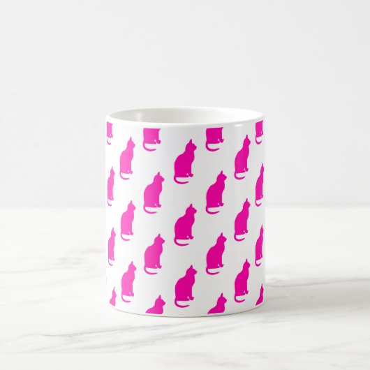Mug Blanc de texture de chats de motif de chat de (Centre)