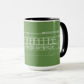 Mug Blanc de TRAMWAY de TRAIN de CHARIOT +VOTRE NOM DE (Devant droit)