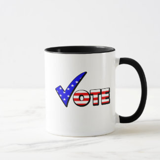 Mug Blanc de vote et bleu rouges