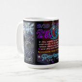 Mug Blanc de zodiaque de tranchant de Bélier de (Devant gauche)