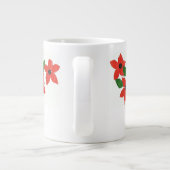 Mug blanc élégant avec fleurs rouges (Dos)