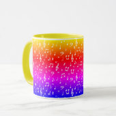 Mug blanc et arc-en-ciel Musical (Devant gauche)