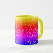 Mug blanc et arc-en-ciel Musical (Devant droit)