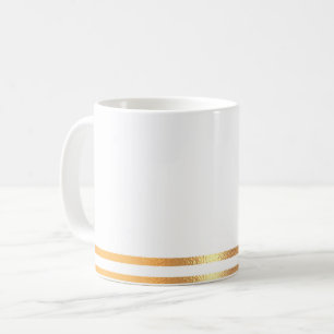 Mug blanc et doré