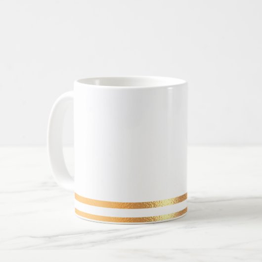 Mug blanc et doré (Devant gauche)