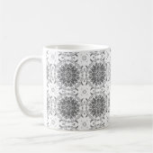 Mug Blanc et gris folklore ornement damas (Gauche)