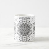Mug Blanc et gris folklore ornement damas (Centre)
