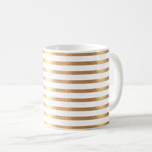 Mug Blanc et Or (Devant droit)