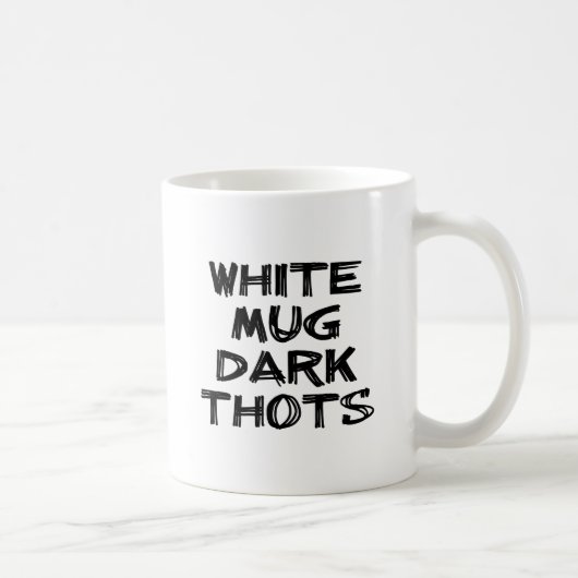 Mug blanc foncé Thots Humour drôle (Droite)