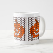 MUG BLANC GÉANT TRICOTÉ CITROUILLE DE LANTERNE (Devant droit)