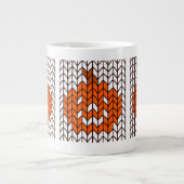 MUG BLANC GÉANT TRICOTÉ CITROUILLE DE LANTERNE (Devant)