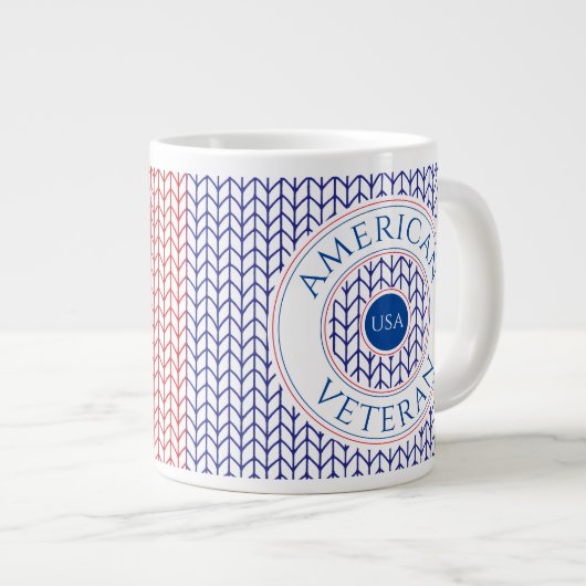 MUG BLANC GRAND FORMAT VÉTÉRAN AMÉRICAIN (Devant droit)