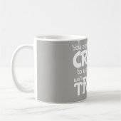 Mug Blanc gris fou pour travailler ici le cadeau pour (Gauche)