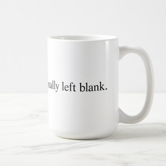 Mug Blanc intentionnellement gauche (Droite)