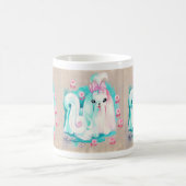 Mug Blanc maltais mignon de chiot (Centre)