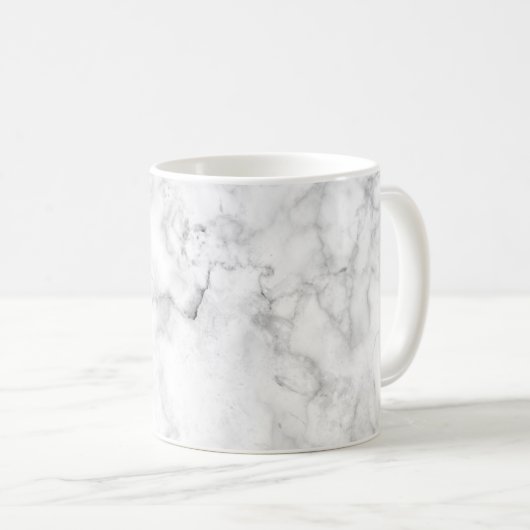 Mug Blanc marbre (Devant droit)