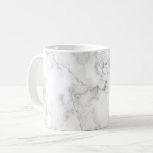 Mug Blanc marbre (Devant gauche)