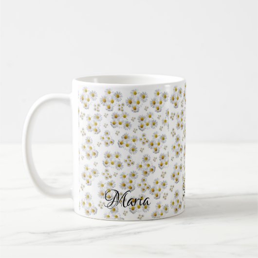 Mug blanc marguerite (Gauche)
