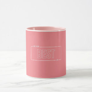 Mug Blanc Minimaliste Vivez Votre Meilleure Musique De
