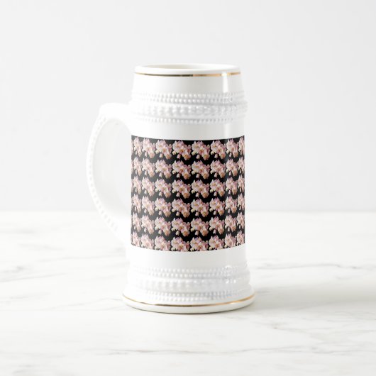 Mug blanc - Mug de conception de fleurs (Devant gauche)