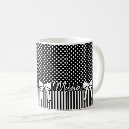Mug blanc noir (Devant droit)
