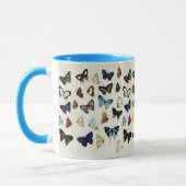 Mug BLANC NOIR BUTTERFLIES BLEU Beauté Nature Lover (Gauche)