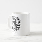 Mug Blanc noir Floral Jésus Christ Guardian Angel (Devant gauche)
