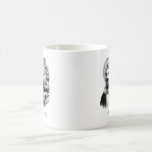 Mug Blanc noir Floral Jésus Christ Guardian Angel (Centre)