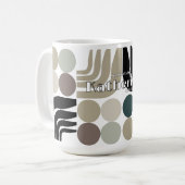 Mug Blanc Noir Gris Bohème (Devant gauche)