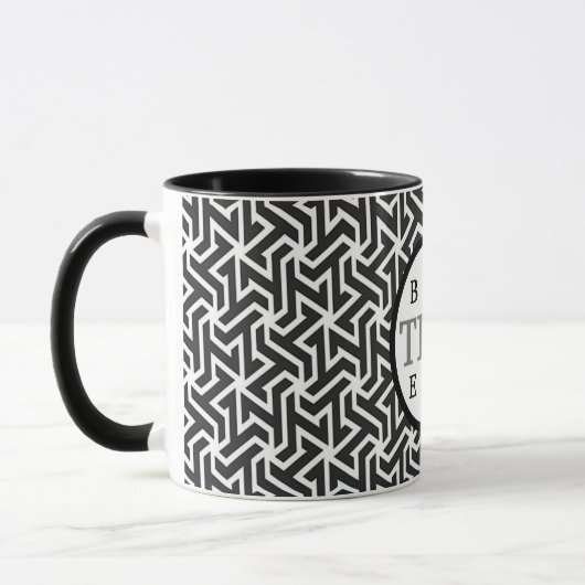Mug Blanc noir professionnel moderne (Gauche)