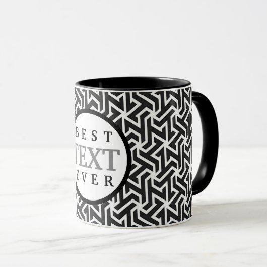 Mug Blanc noir professionnel moderne (Devant droit)