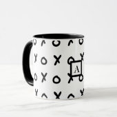 Mug Blanc & Noir X O XO X&O's Tendance Mignon (Devant gauche)