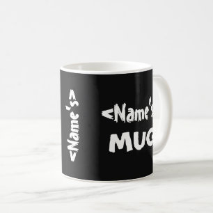 Mug Blanc nommé personnalisé de noir de trio
