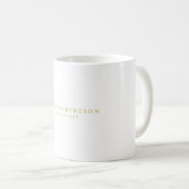 Mug Blanc & Or Couleurs Professionnel Tendance Uni (Devant droit)