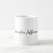 Mug Blanc Plaque moderne écriture manuscrite Votre nom (Centre)